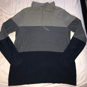 Men’s Large Express Blue/Grey Turtleneck Sweater